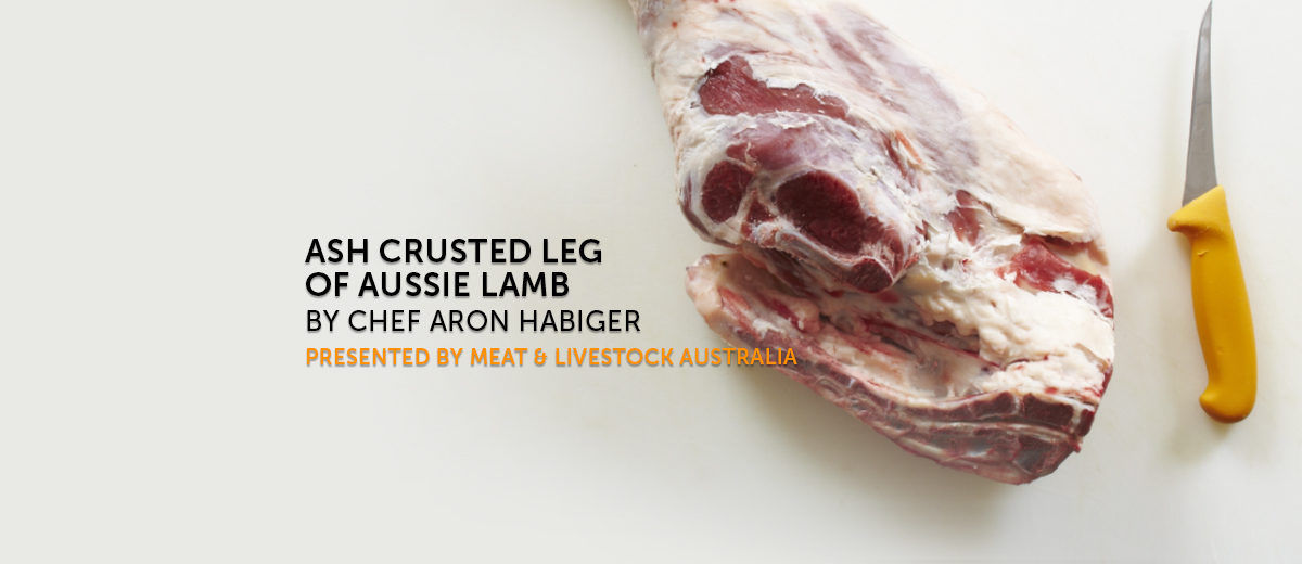 Ash Crusted Leg of Aussie Lamb