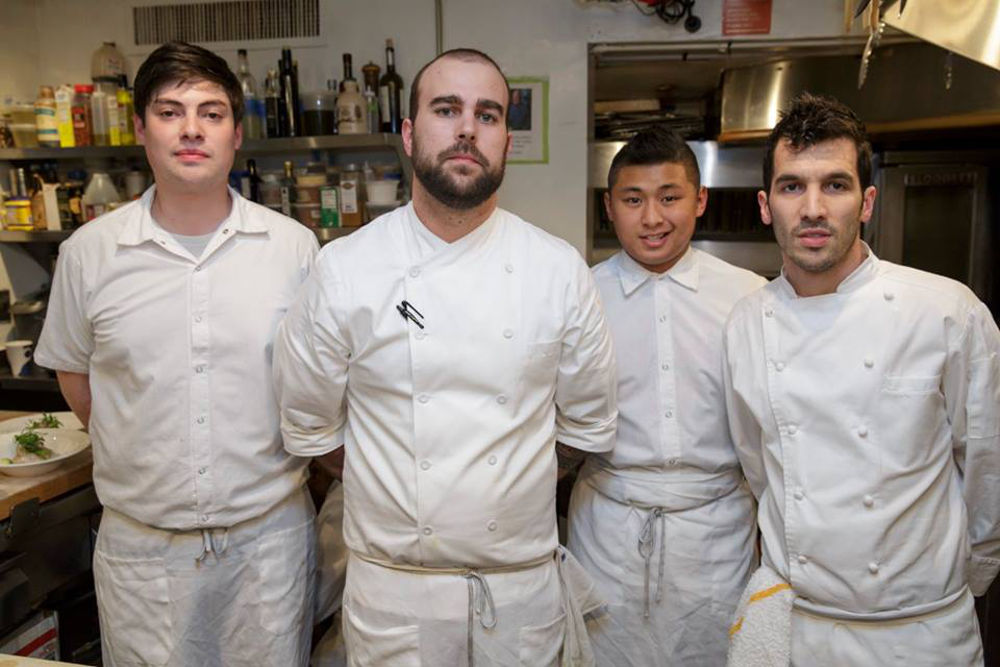 Chef Brian Redzikowski and his team at the James Beard House in New York. Photo via Facebook.