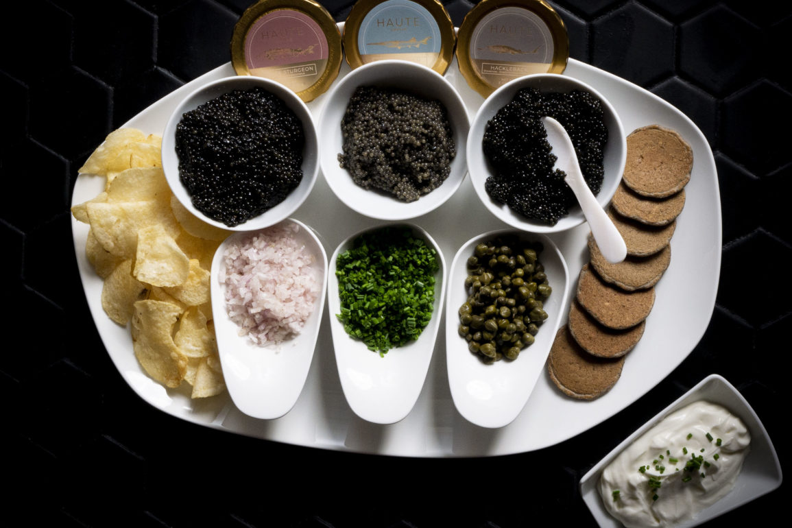 Bouchon - Regiis Ova Caviar Service with traditional accoutrements