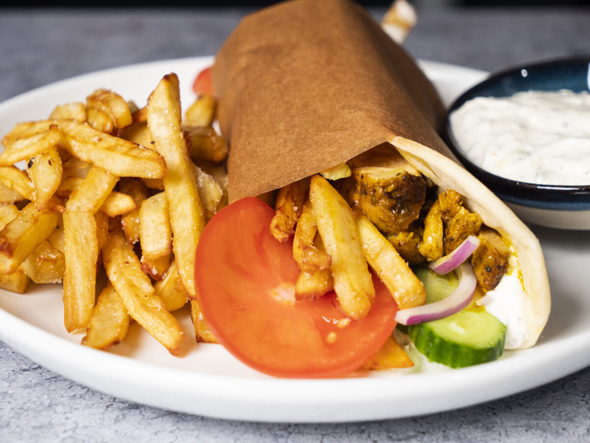 Chicken Gyro with Sweet Potato Fries – CHEFS ROLL